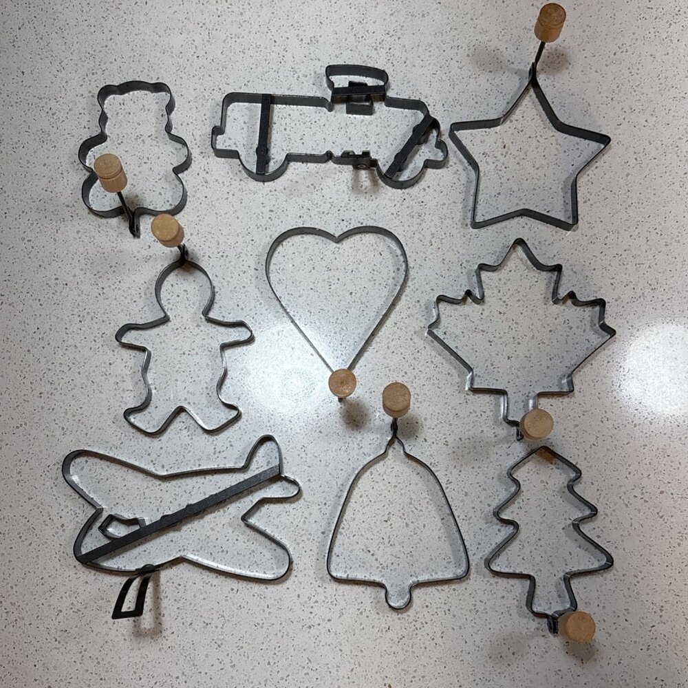 Pancake Ring Mold Lot 9 Holiday Truck Plane Cookie Heart Amaco Handles Non Stick